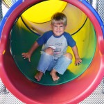 Coming down a slide