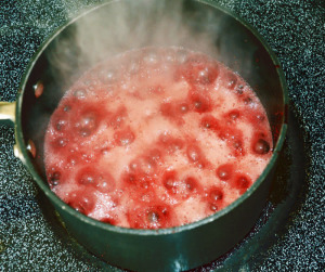 Boil the strawberries