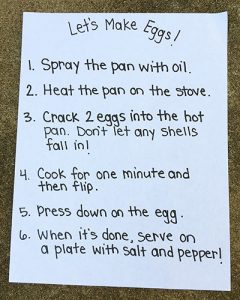 Recipe that kids can follow