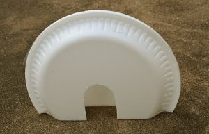 Making a paper plate tomb