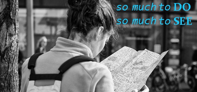 Looking at a map