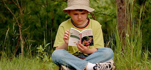 Little boy reading